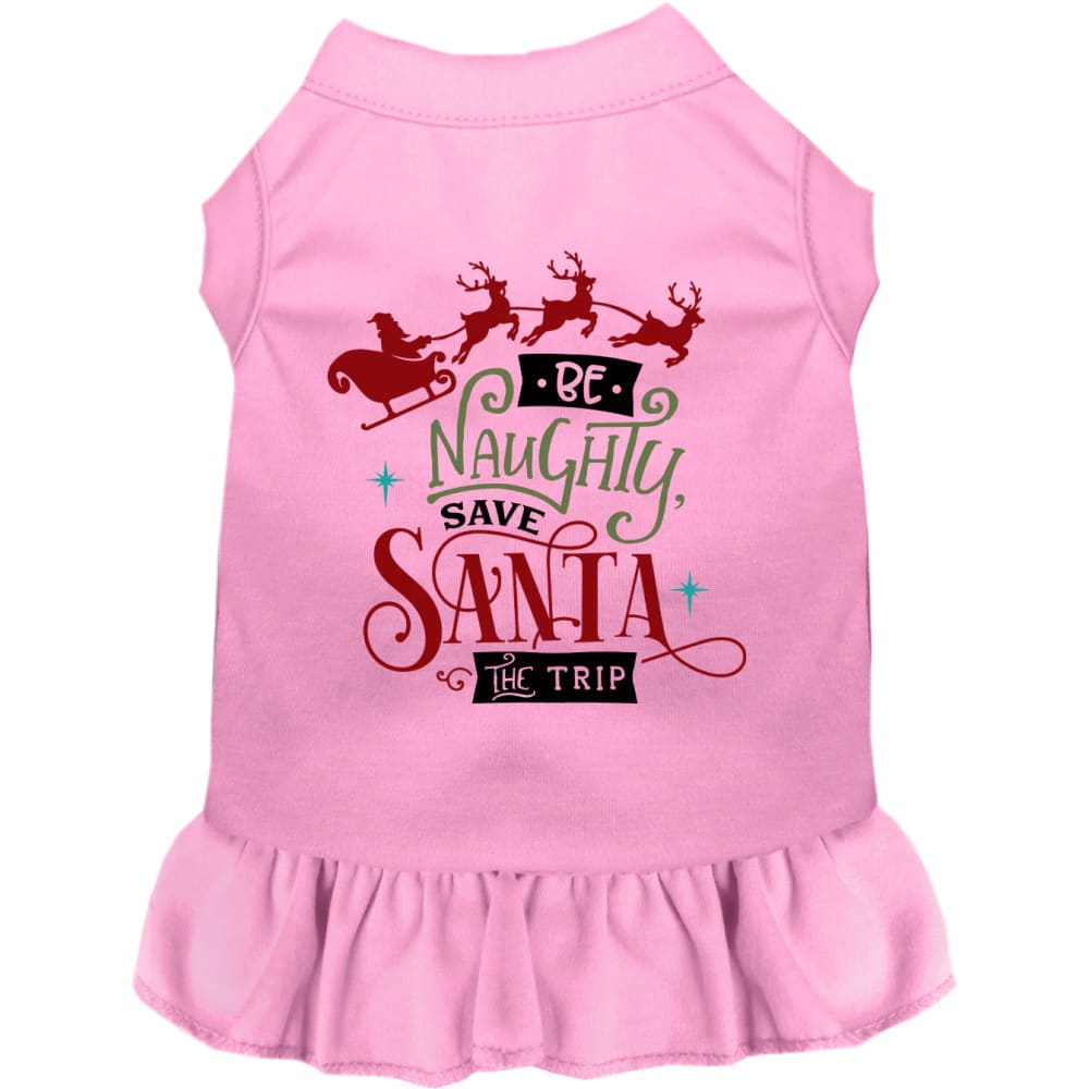 Save Santa the Trip Pet Dress - Screen Print Dog Dresses