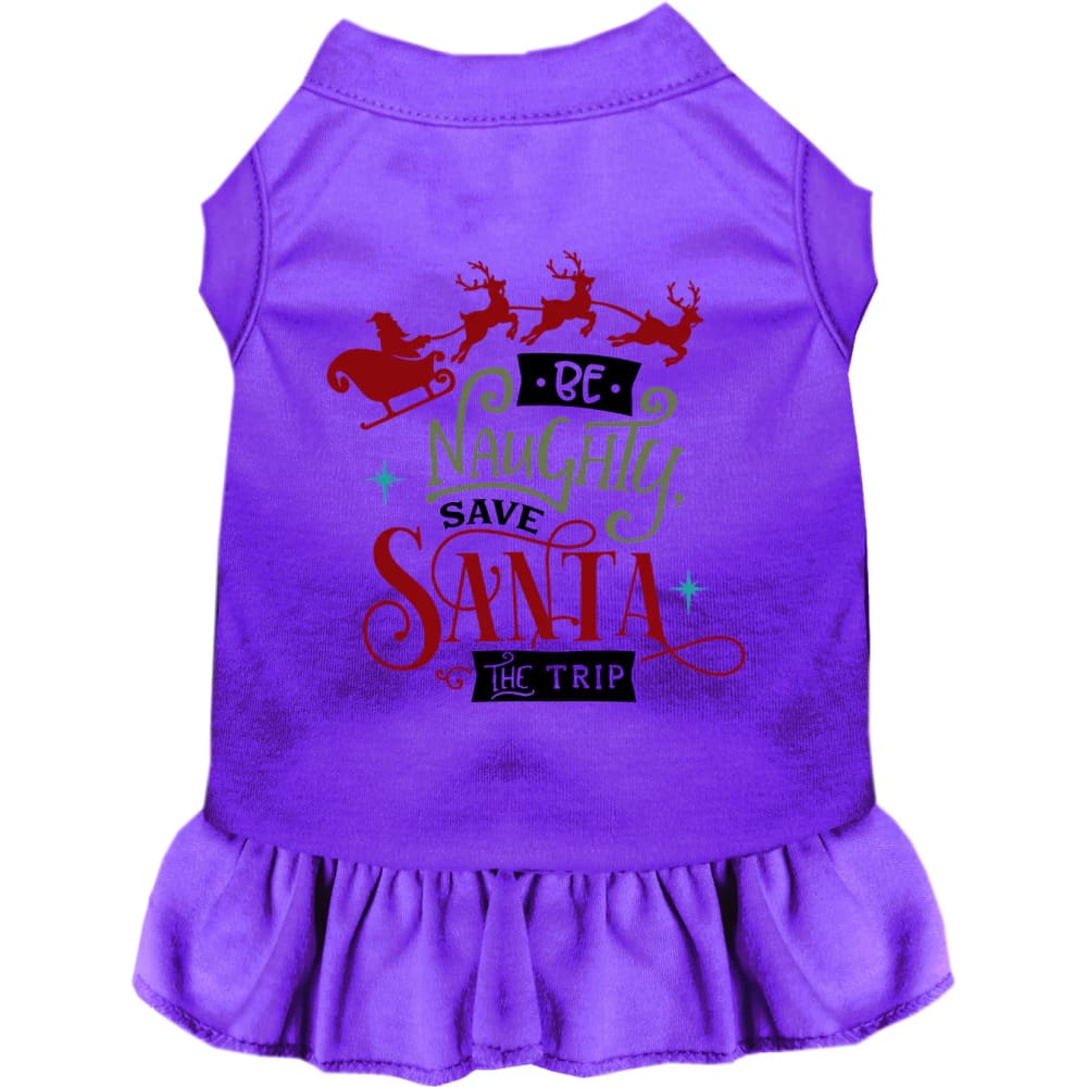 Save Santa the Trip Pet Dress - Screen Print Dog Dresses