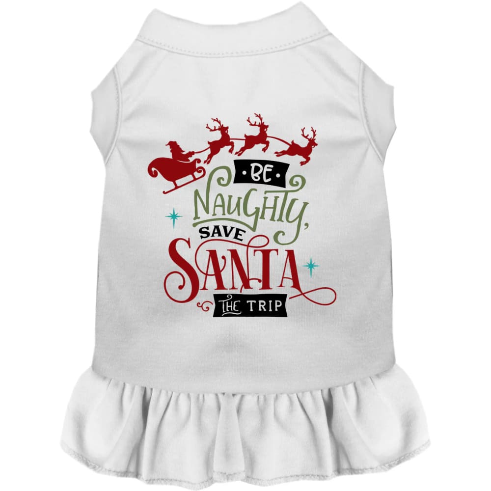 Save Santa the Trip Pet Dress - Screen Print Dog Dresses