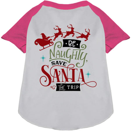 Save Santa the Trip Pet Raglan Shirt - Screen Print Shirts