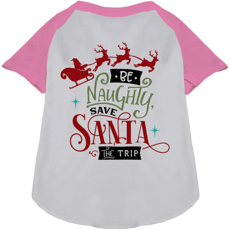 Save Santa the Trip Pet Raglan Shirt - Screen Print Shirts