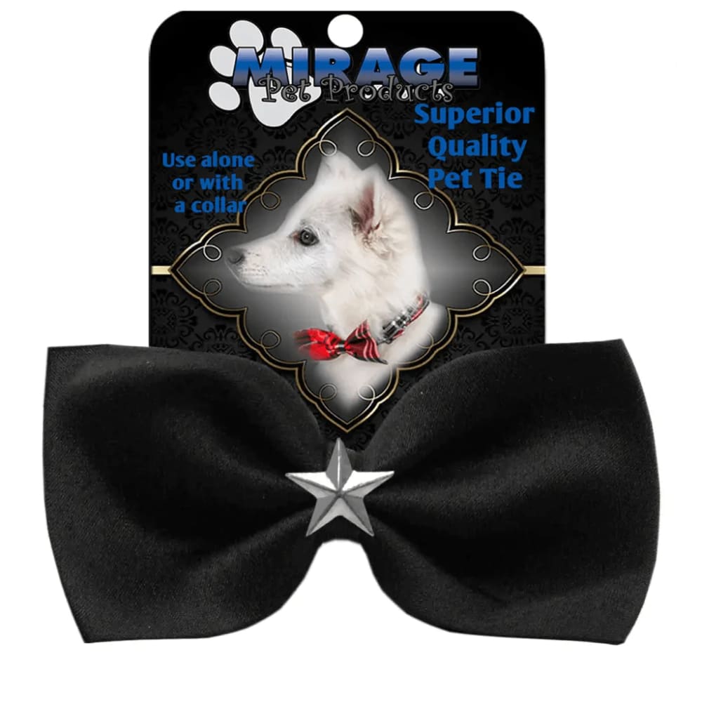 Silver Star Widget Pet Bowties - Bow Tie