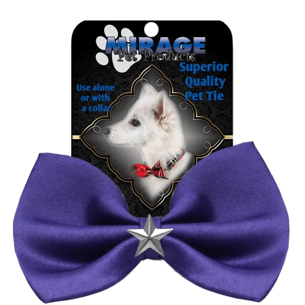 Silver Star Widget Pet Bowties - Bow Tie