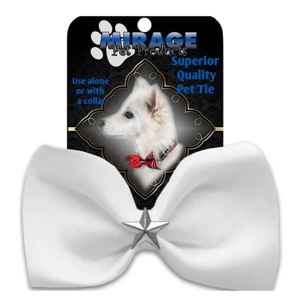 Silver Star Widget Pet Bowties - Bow Tie