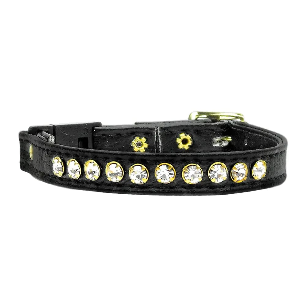 Single Row Rhinestone Breakaway Cat Safety Collar - Cat