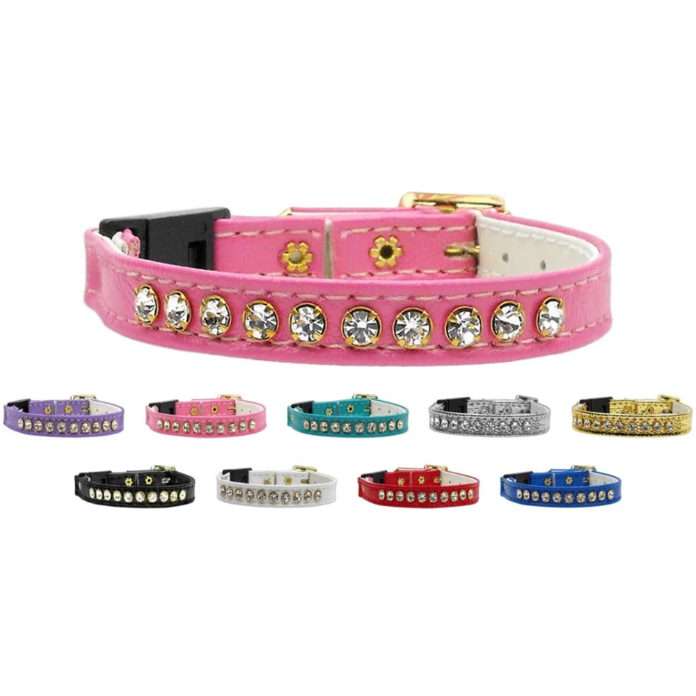 Single Row Rhinestone Breakaway Cat Safety Collar - Cat