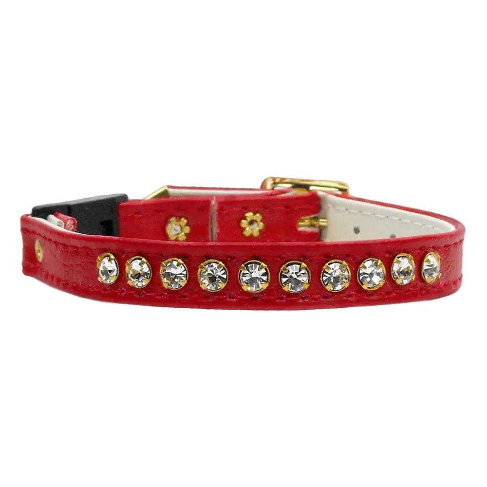 Single Row Rhinestone Breakaway Cat Safety Collar - Cat