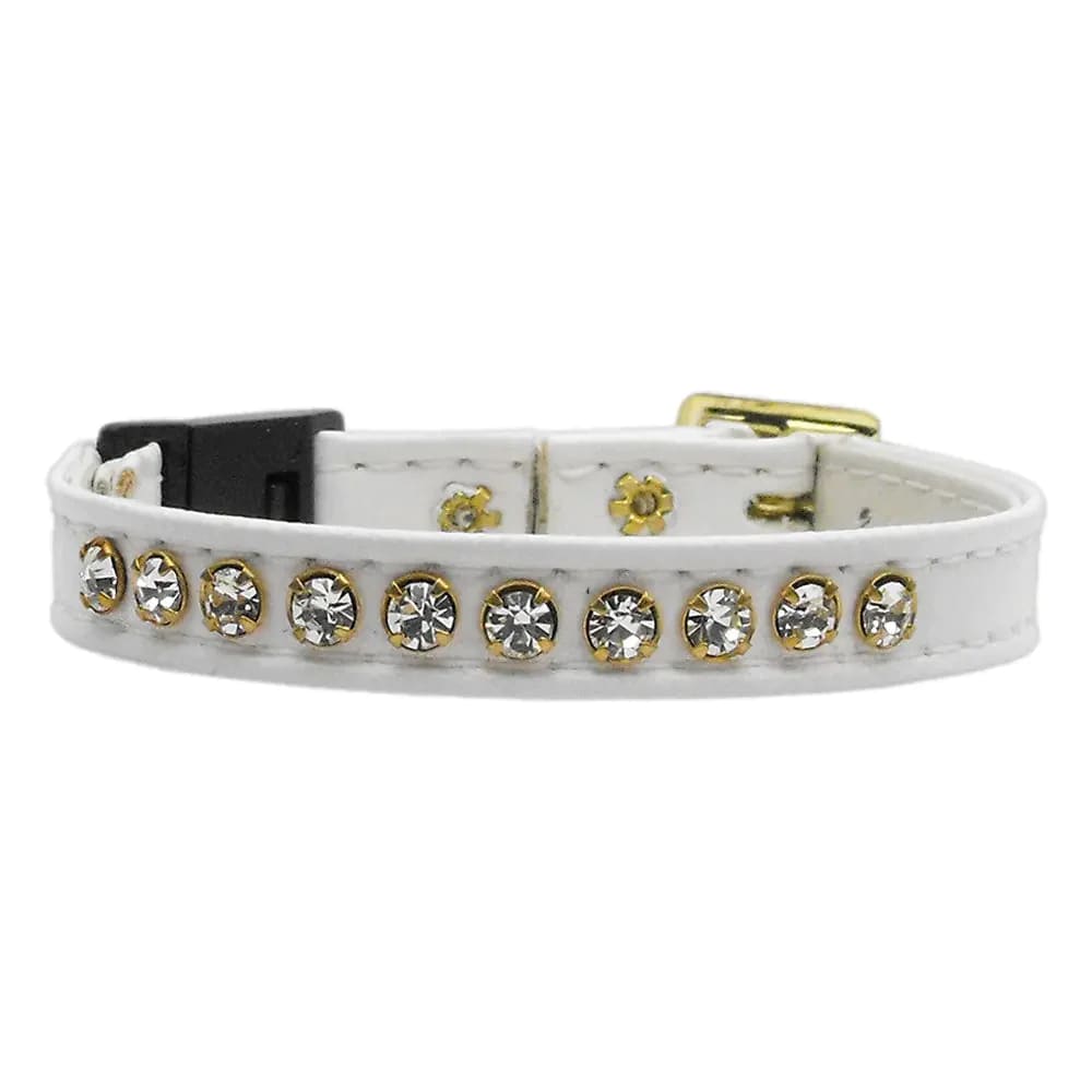 Single Row Rhinestone Breakaway Cat Safety Collar - Cat