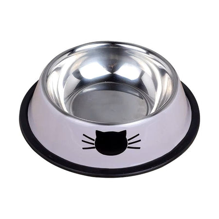 Cat Bowl - Stainless-Steel Slip-Resistant - Skid Resistant