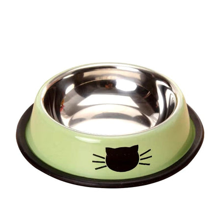 Cat Bowl - Stainless-Steel Slip-Resistant - Skid Resistant