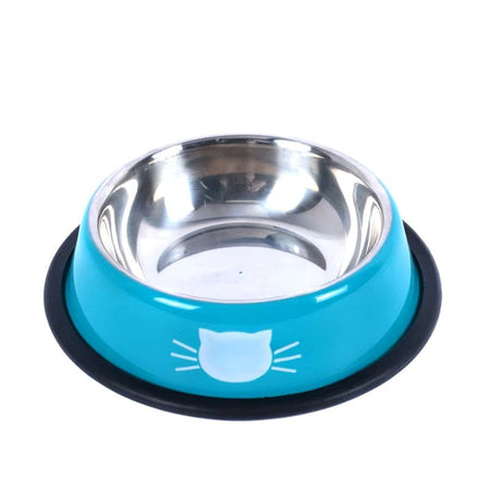 Cat Bowl - Stainless-Steel Slip-Resistant - Skid Resistant