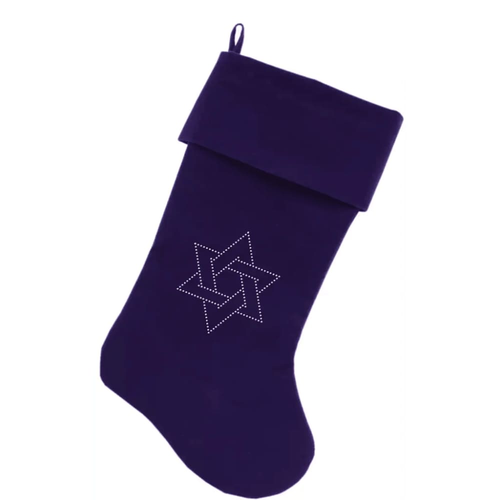 Star of David Rhinestone Velvet Hanukkah Pet Stocking