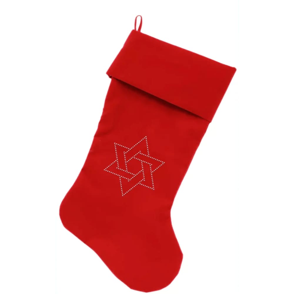 Star of David Rhinestone Velvet Hanukkah Pet Stocking