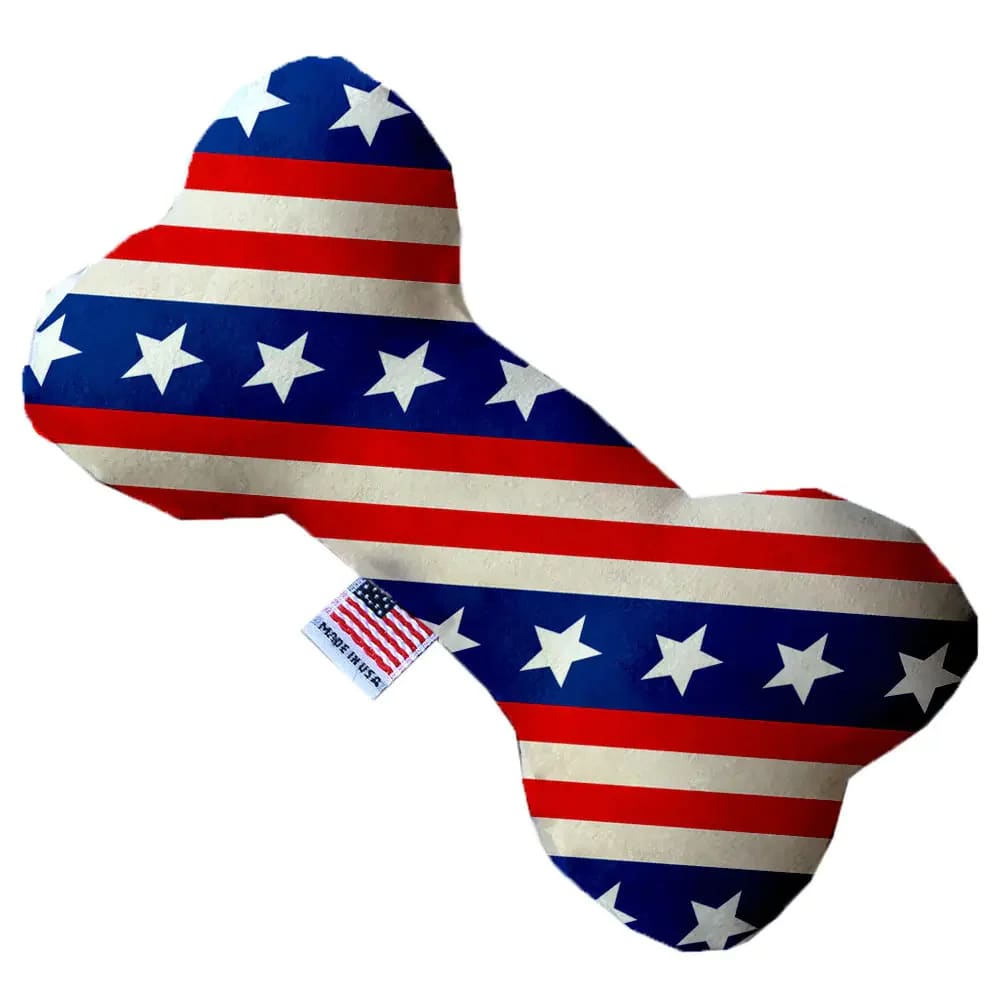 Stars And Stripes Bone Dog Toy - Made in USA Bone Toy