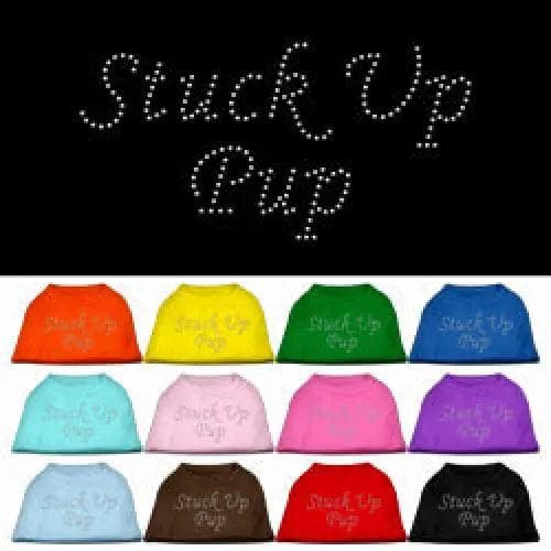 Stuck Up Pup Rhinestone Pet Shirt - Pet Shirt