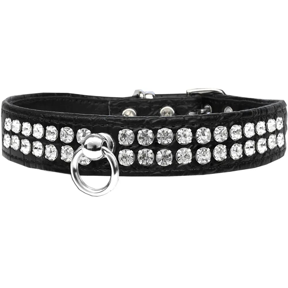 Style #72 Rhinestone Designer Croc Dog Collar - Dog Collars