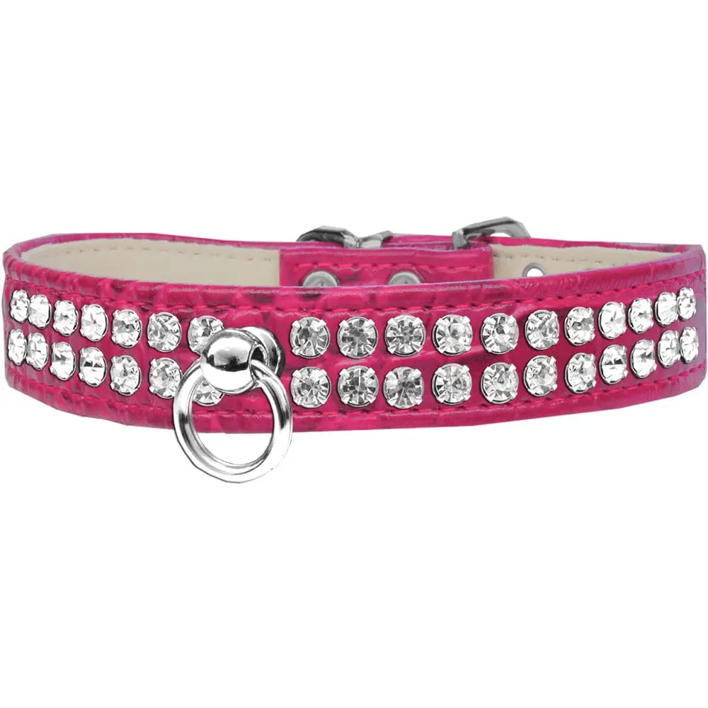 Style #72 Rhinestone Designer Croc Dog Collar - Dog Collars