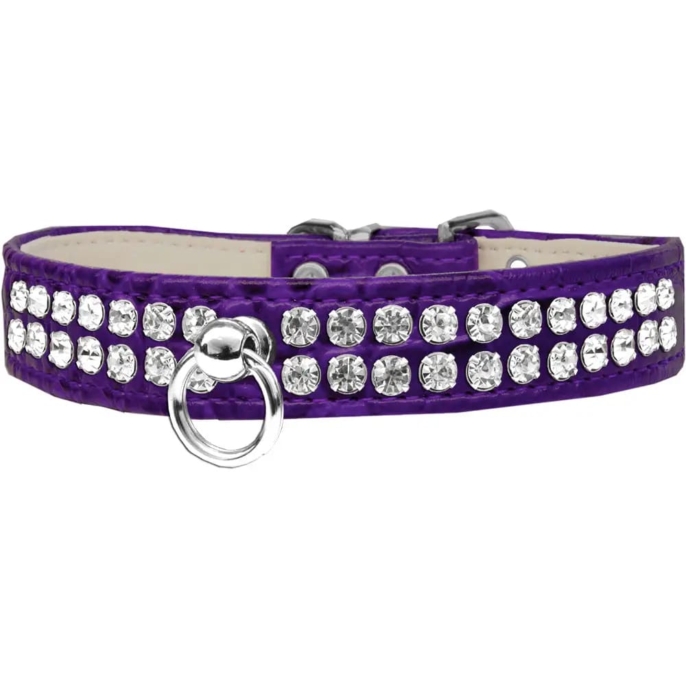 Style #72 Rhinestone Designer Croc Dog Collar - Dog Collars