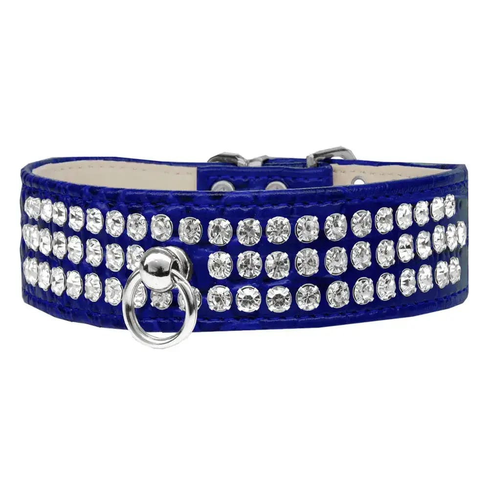 Style #73 Rhinestone Designer Croc Dog Collar - Dog Collars