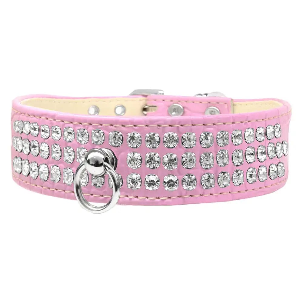 Style #73 Rhinestone Designer Croc Dog Collar - Dog Collars