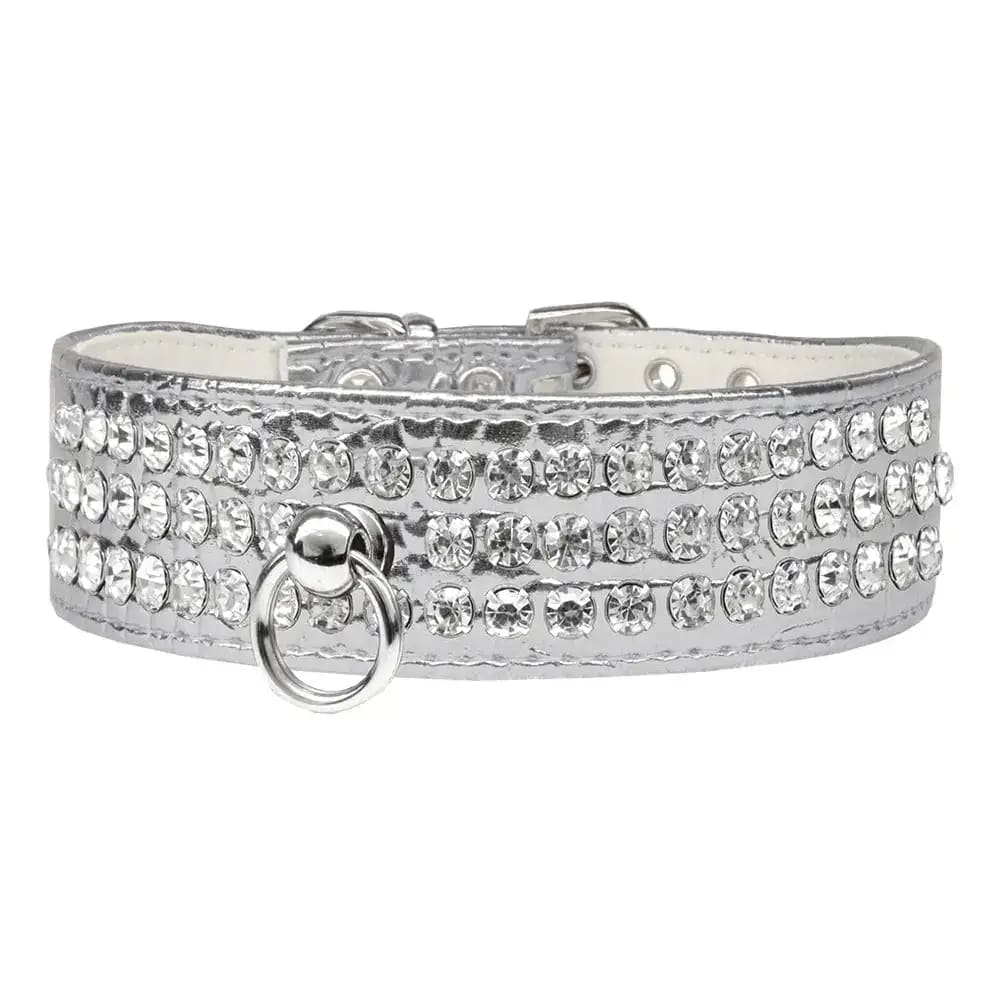 Style #73 Rhinestone Designer Croc Dog Collar - Dog Collars