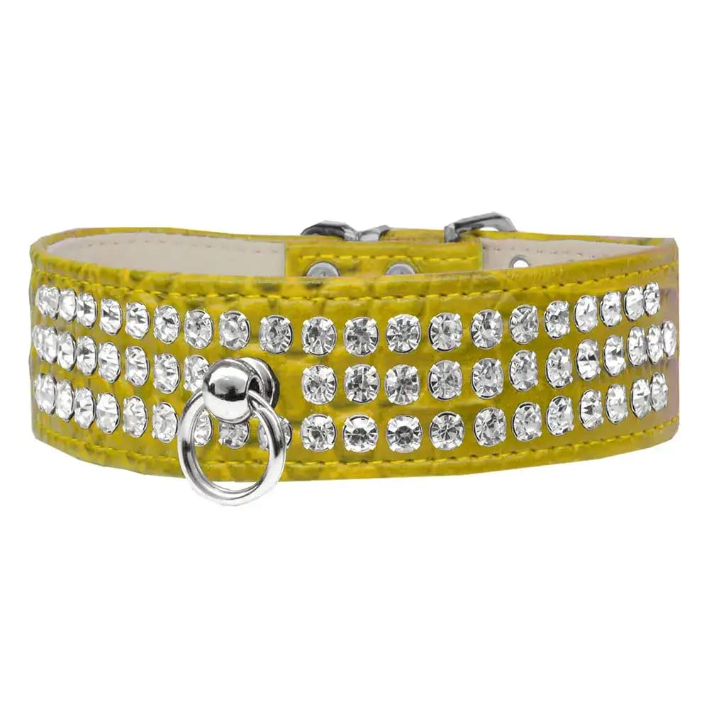 Style #73 Rhinestone Designer Croc Dog Collar - Dog Collars