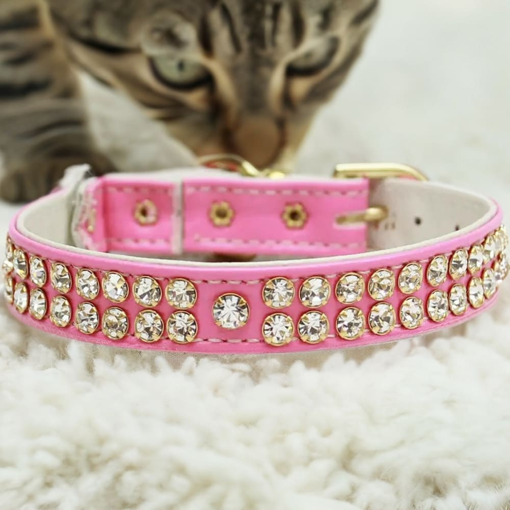 Swank Rhinestone Cat Safety Collar - Fits 9-10.5” Neck