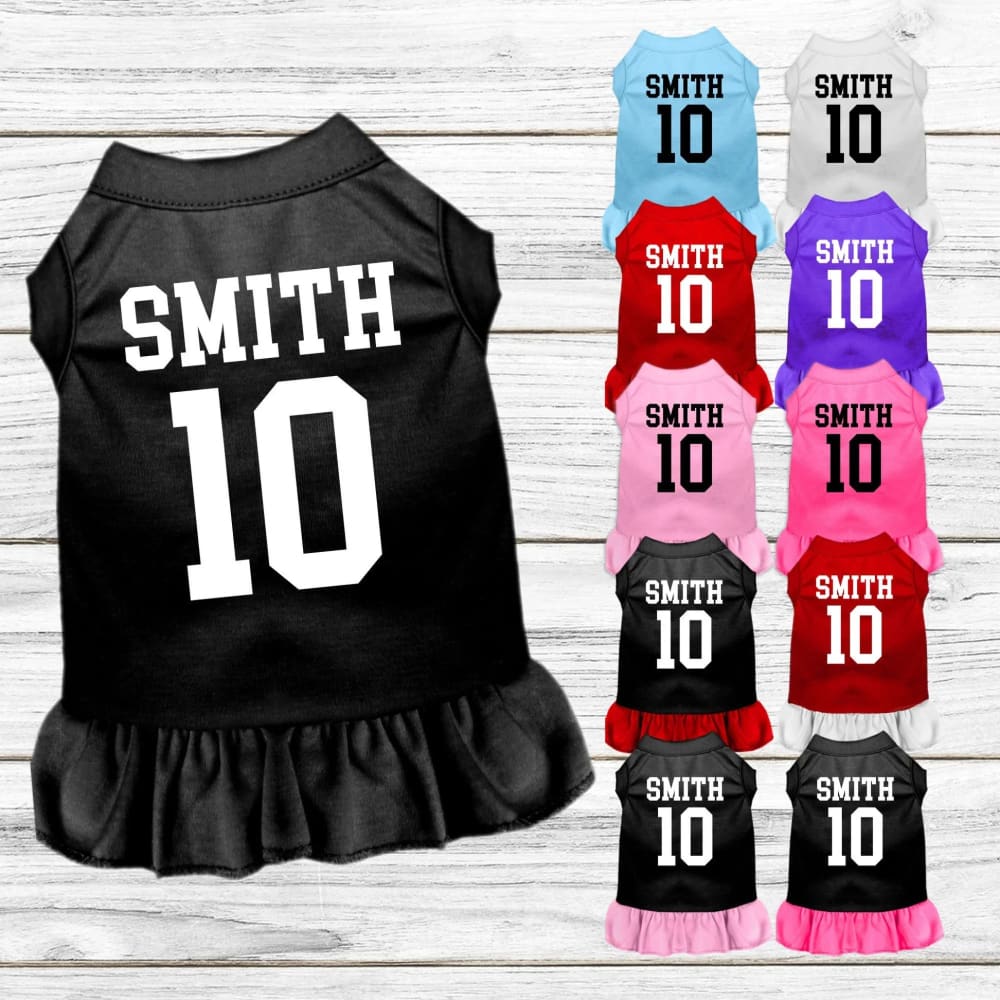 Team Pet Dress ’Custom Names & Numbers’ - Screen Print