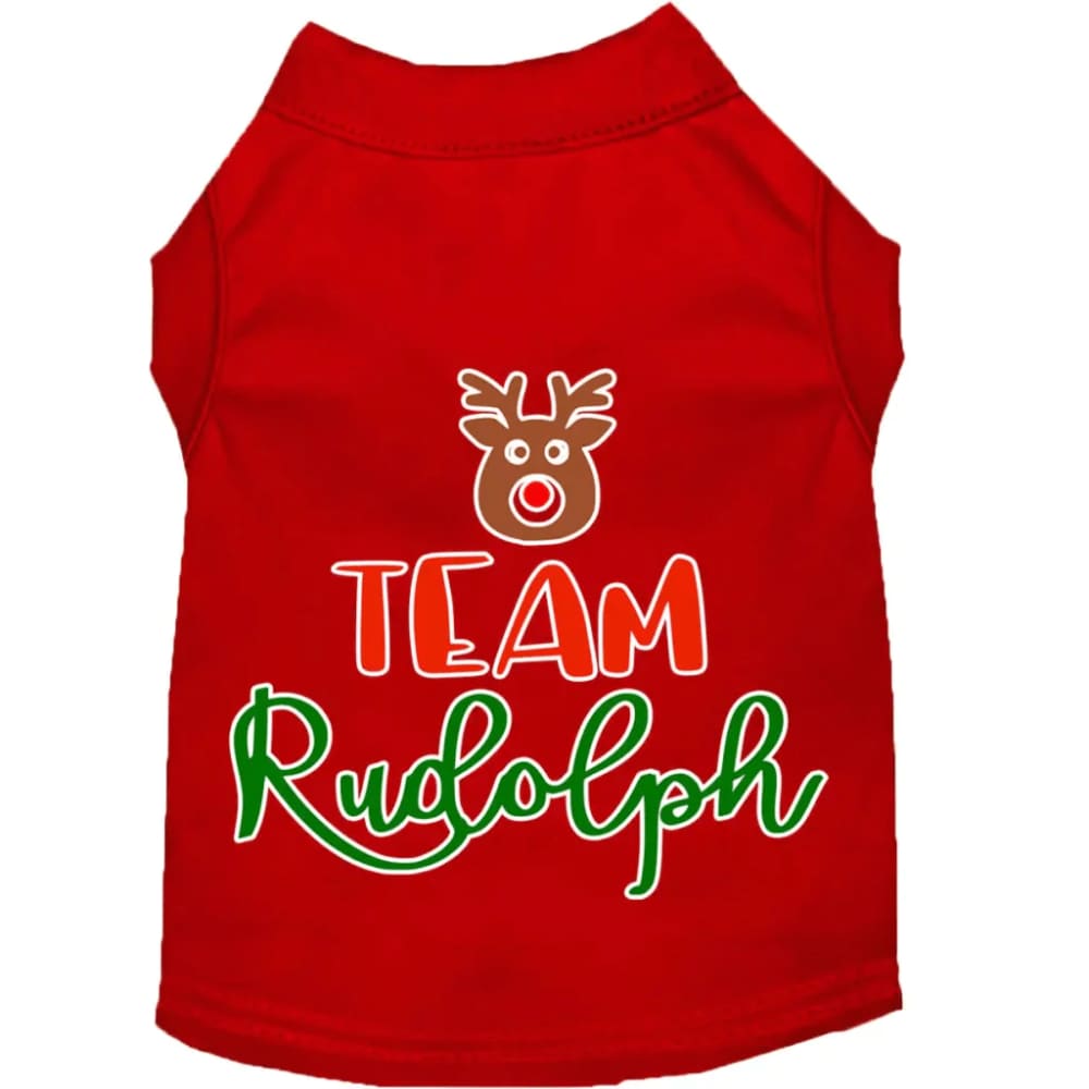 Team Rudolph Screen Print Pet Shirt - Screen Print Shirts