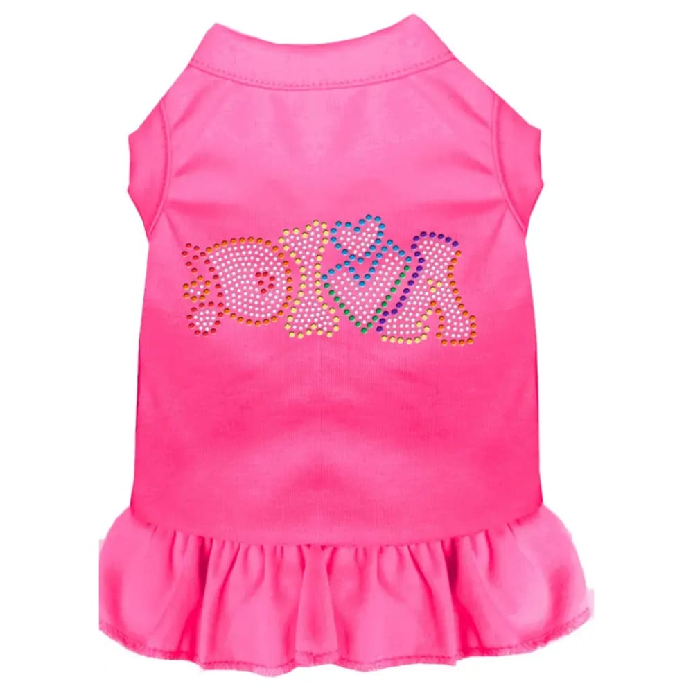 Technicolor Diva Rhinestone Pet Dress - Rhinestone Dresses