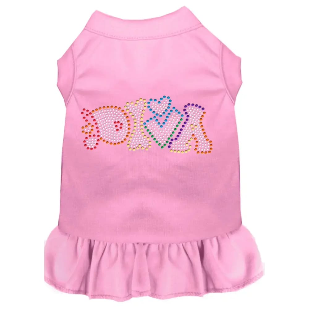 Technicolor Diva Rhinestone Pet Dress - Rhinestone Dresses