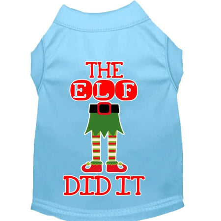 The Elf Did It Screen Print Pet Shirt - Screen Print Shirts