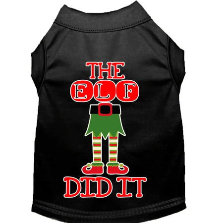 The Elf Did It Screen Print Pet Shirt - Screen Print Shirts