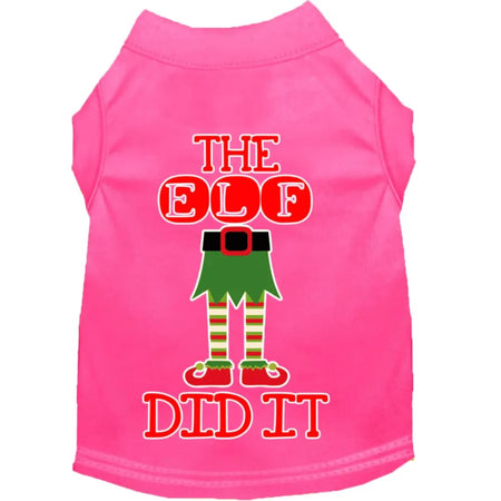 The Elf Did It Screen Print Pet Shirt - Screen Print Shirts