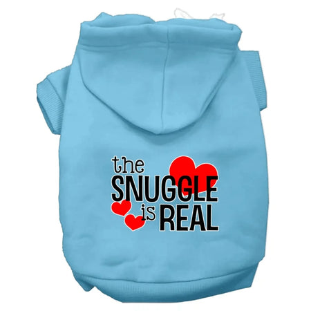 The Snuggle Is Real Screen Print Dog Hoodie - Screen Print