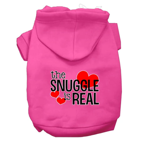 The Snuggle Is Real Screen Print Dog Hoodie - Screen Print