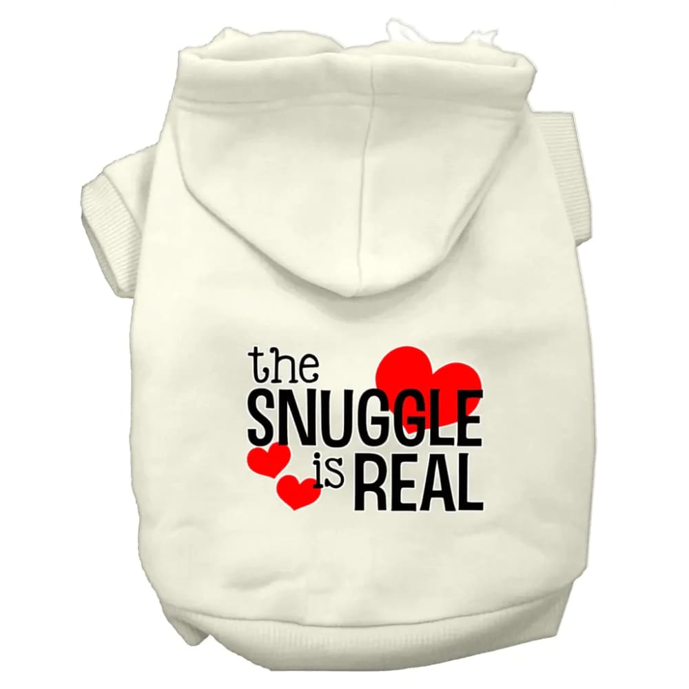 The Snuggle Is Real Screen Print Dog Hoodie - Screen Print