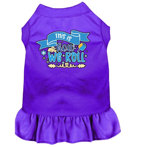 This is How We Roll Screen Print Pet Dress - Hanukkah Dress