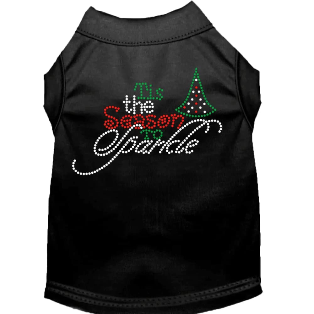 Tis the Season to Sparkle Rhinestone Pet Shirt - Screen