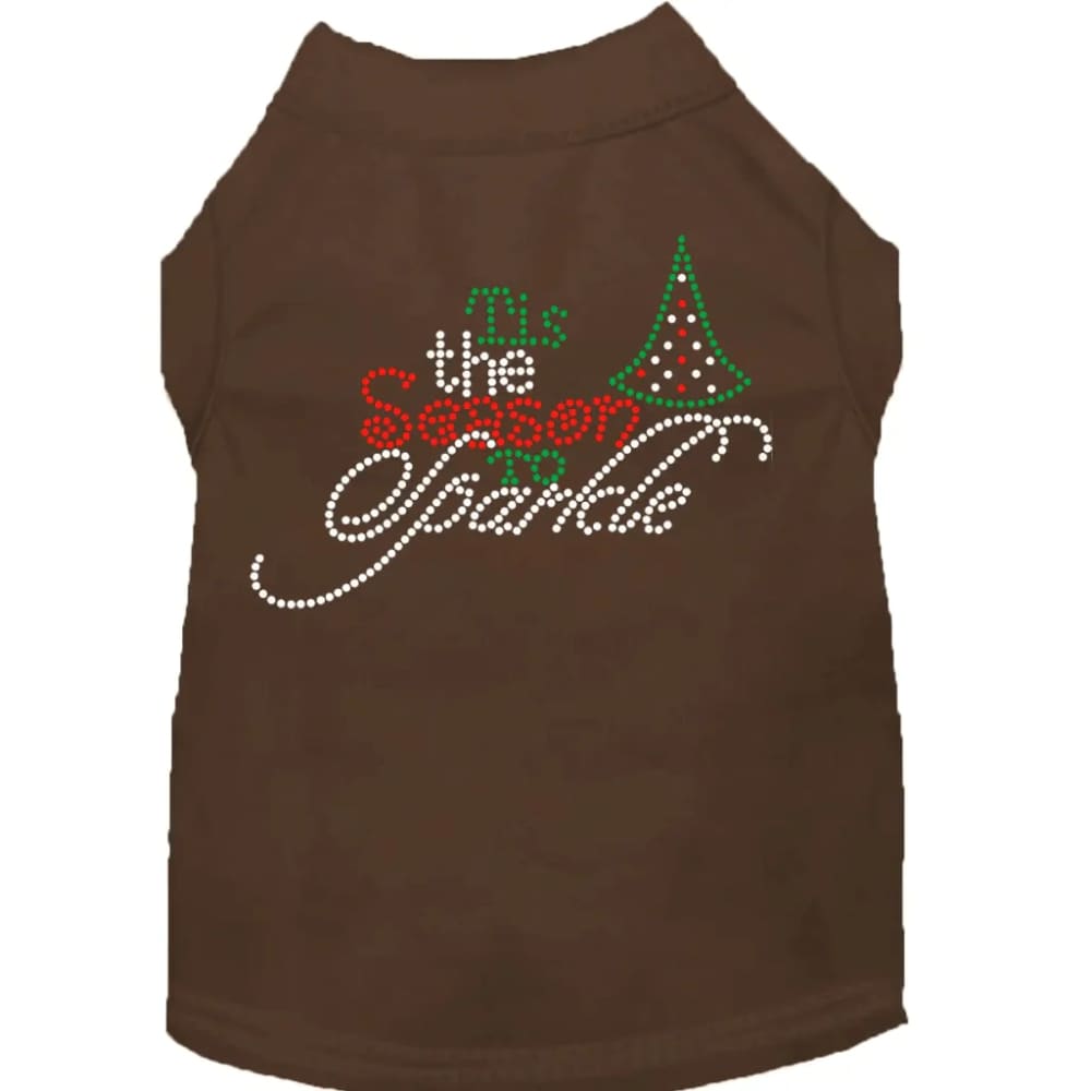 Tis the Season to Sparkle Rhinestone Pet Shirt - Screen