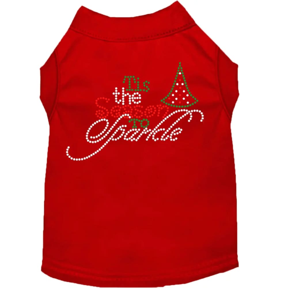 Tis the Season to Sparkle Rhinestone Pet Shirt - Screen