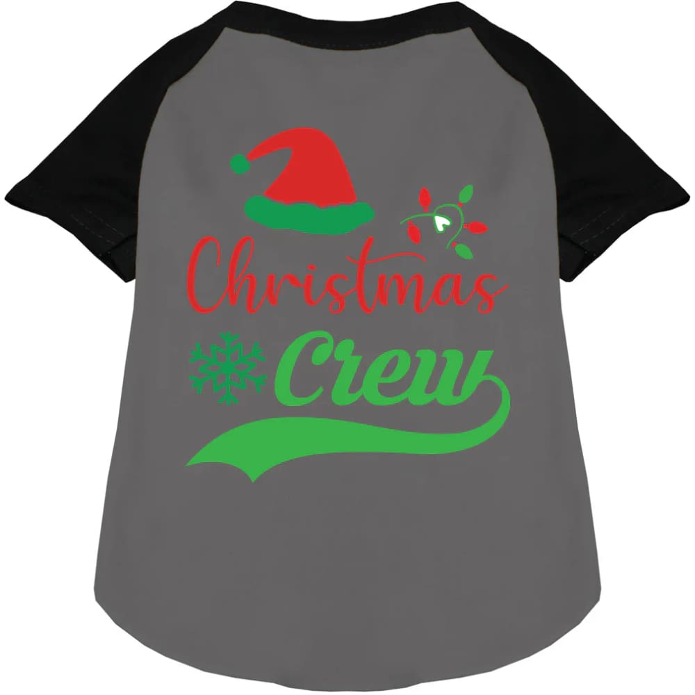 Traditional Christmas Crew Pet Raglan Shirt - Screen Print