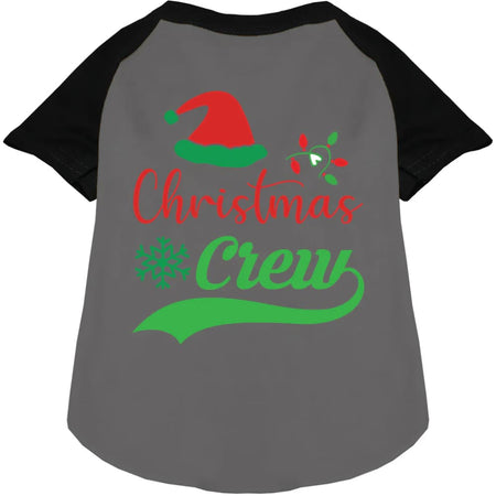 Traditional Christmas Crew Pet Raglan Shirt - Screen Print