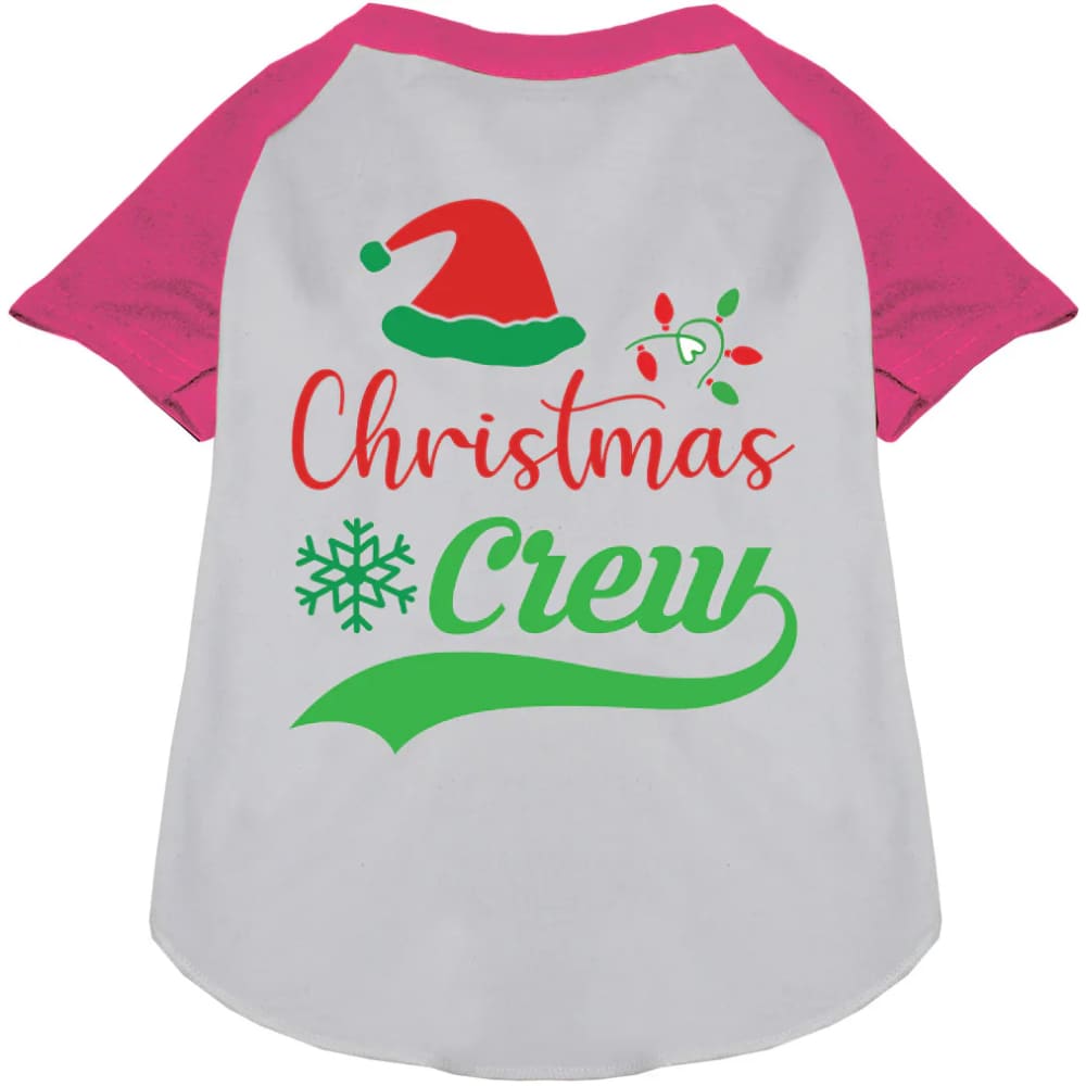 Traditional Christmas Crew Pet Raglan Shirt - Screen Print