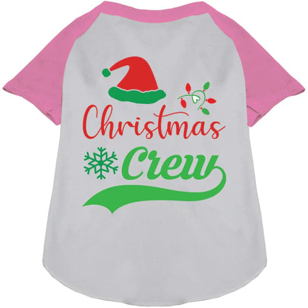 Traditional Christmas Crew Pet Raglan Shirt - Screen Print