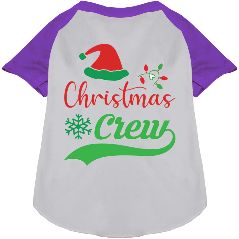 Traditional Christmas Crew Pet Raglan Shirt - Screen Print