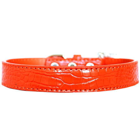 Tulsa Plain Croc Dog Collars - Dog Collars - Designer Croc