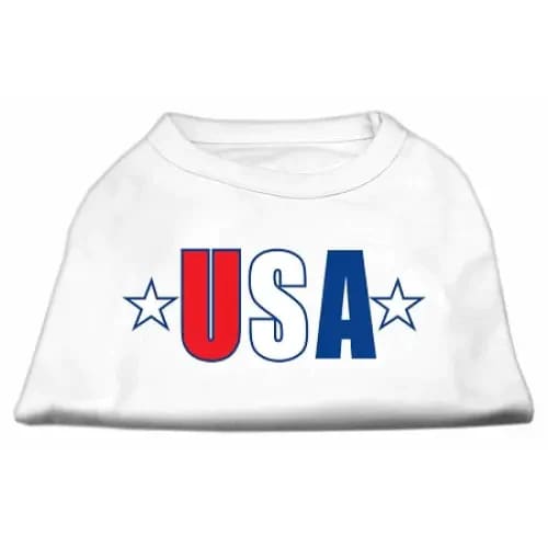 USA Star Screen Print Dog Shirt - Screen Print Shirts