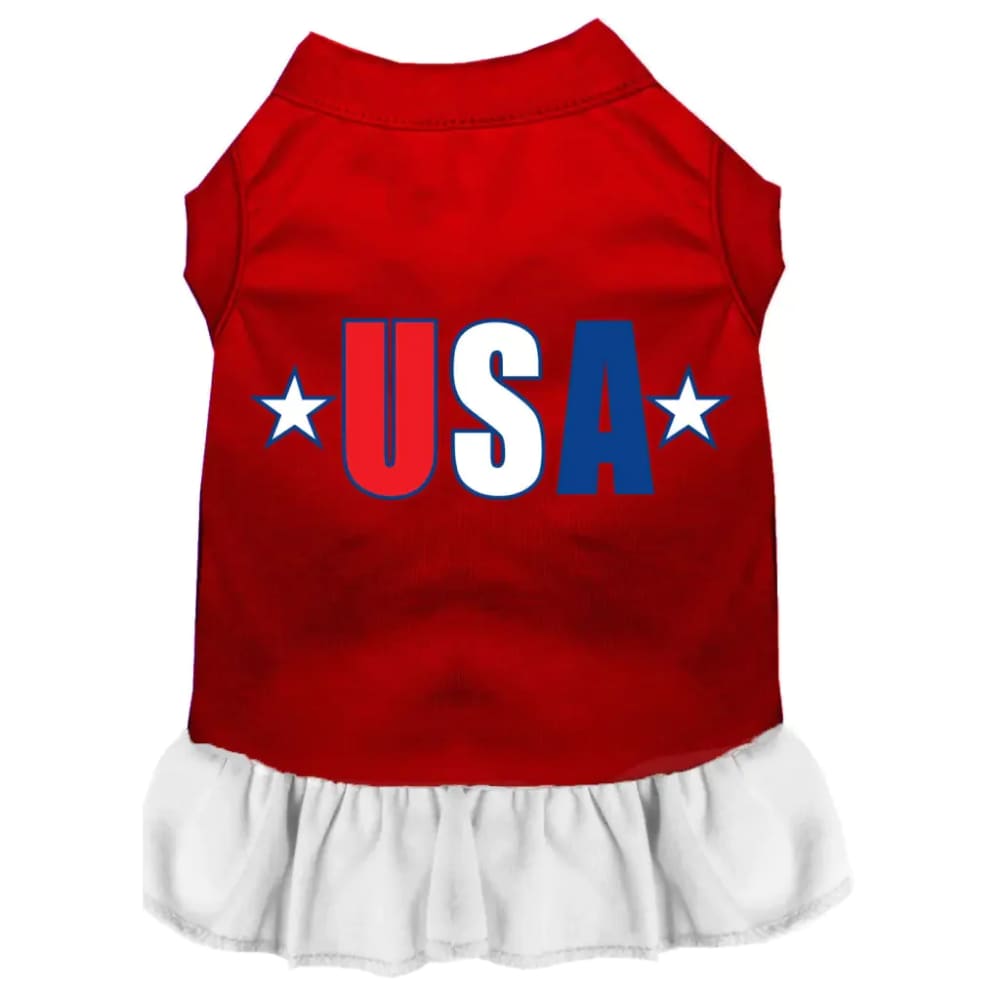 USA Star Screen Print Pet Dress - Screen Print Dog Dresses