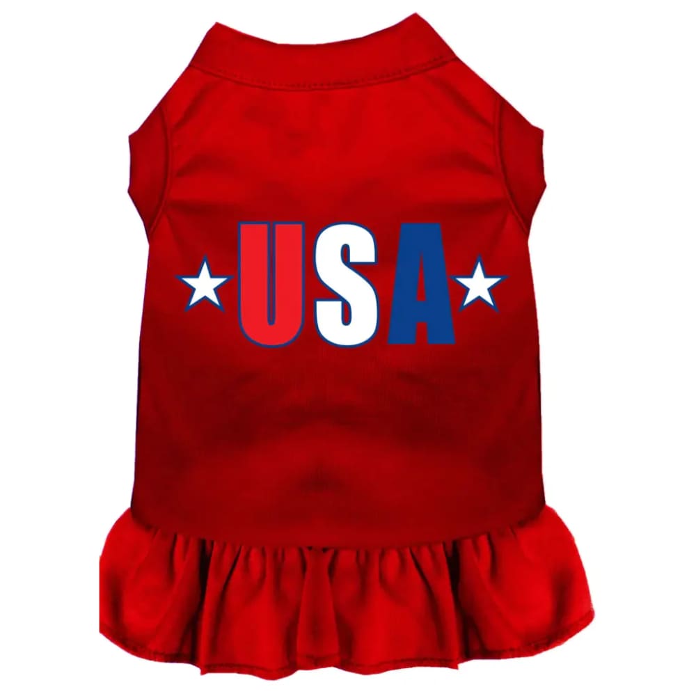 USA Star Screen Print Pet Dress - Screen Print Dog Dresses